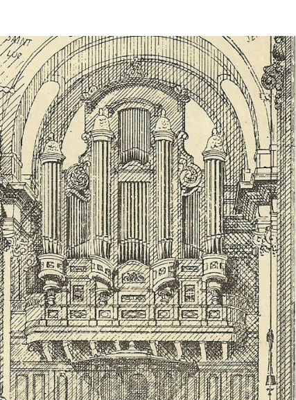 An old engraving, made during the construction of the organ